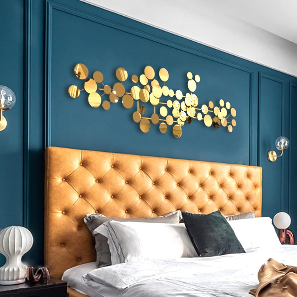 Modern Metal Wall Art | 3D Geometric Sculpture 59"×20" | Gold Luxury Wall Decor Accent, Indoor Use, Hanging Kit