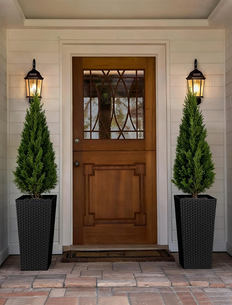 Black Metal Taper Planter with Inner Pots, Indoor Planter Pots