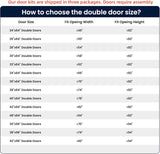 72 x 84 in (Double 36×84 Door) Glass Barn Door with 12FT Sliding Hardware Kit & Handle, Pre-Drilled 