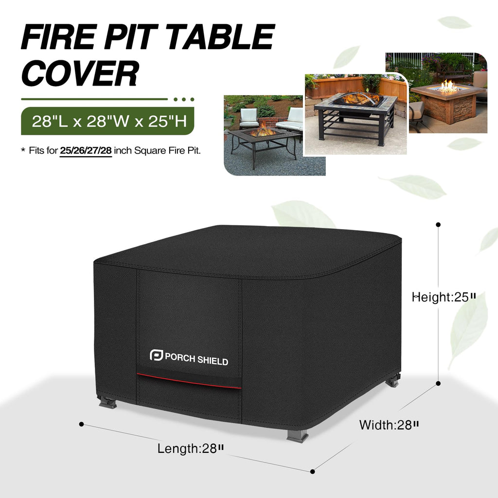 Square Patio Fire Pit Cover 28 x 28 inch