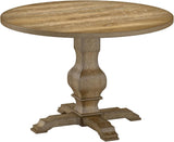 Havre Pedestal Base Round Dining Table, Oak