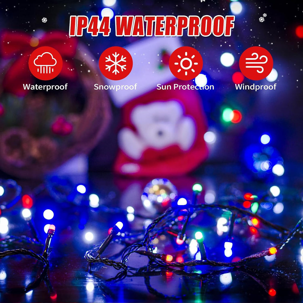 1000 LED Amount of Christmas Tree Lights Decorations with Remote, Waterproof Plug in Cluster Lights Christmas