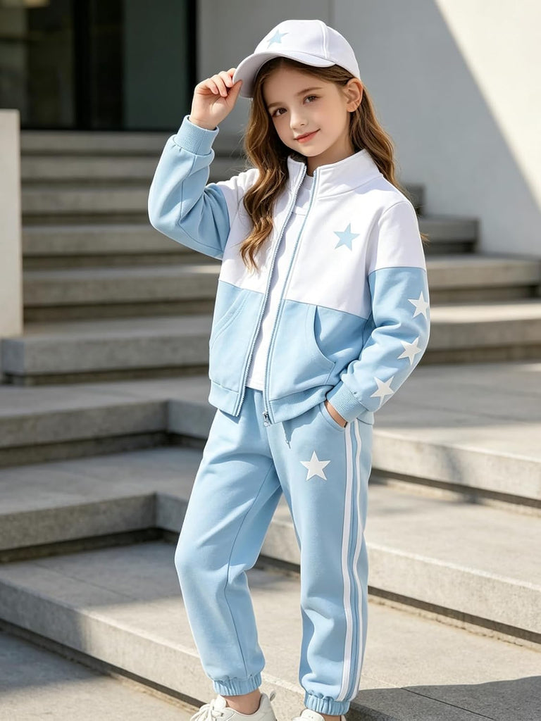 2 Piece Tracksuit Set Zip Up Jacket & Pants Sweatsuit Fall Winter Outfits