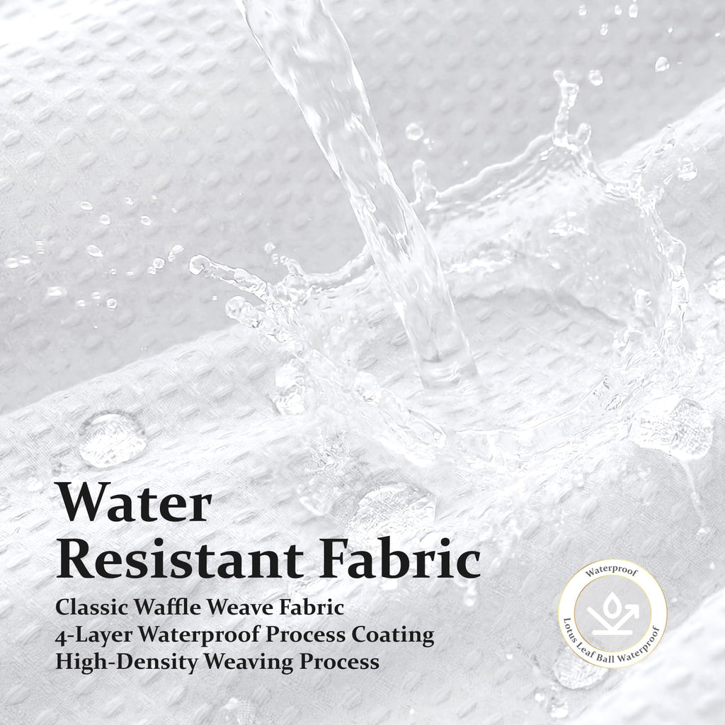 Stall Waffle Shower Curtain 256 GSM Heavy Fabric 54x78 White