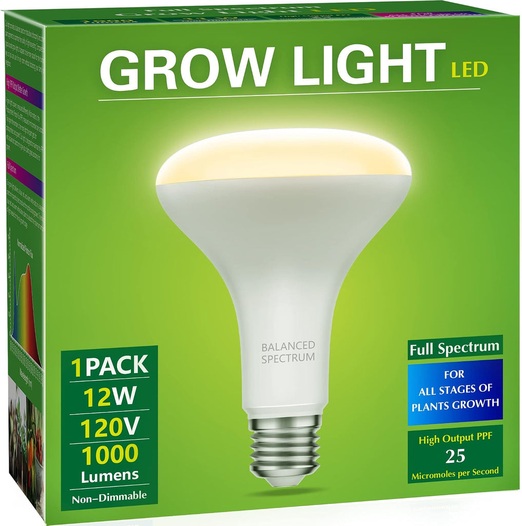 LED Grow Light Bulb & 3 Hanging Grow Light