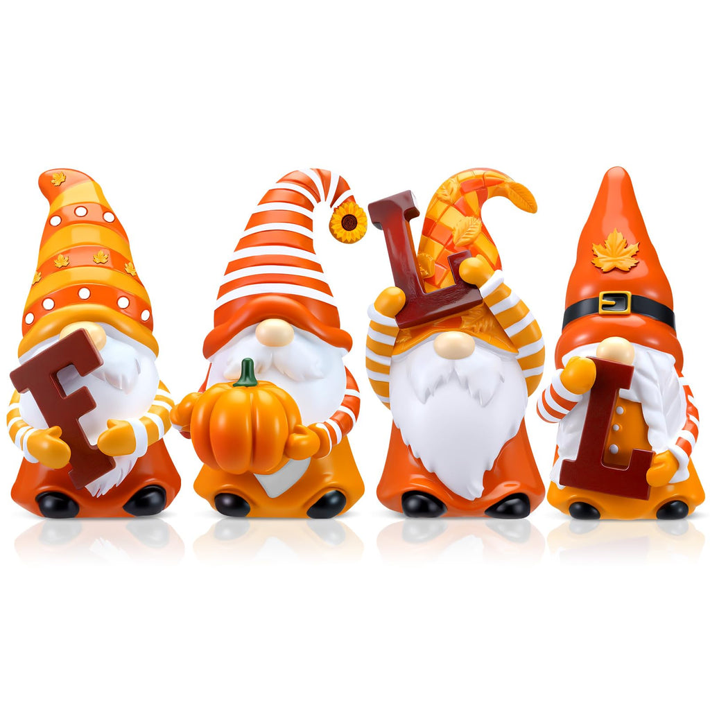 4 Pcs Resin Fall Figurines Decoration