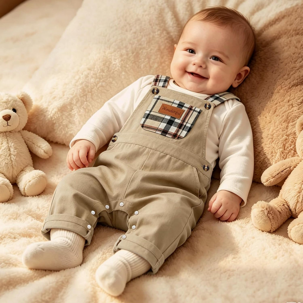 Baby Boy Clothes Outfits Long Sleeve Bodysuit & Overalls