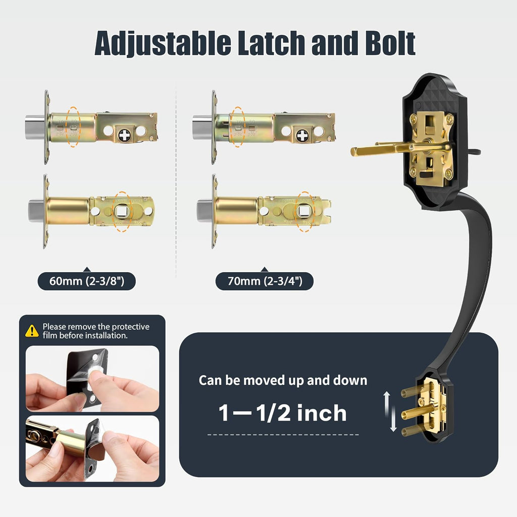 Double Front Door Handleset with Deadbolt