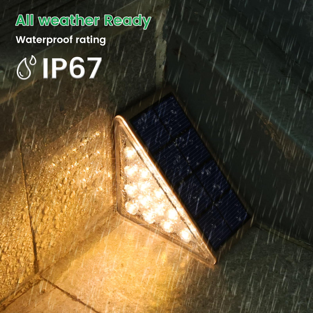 Solar Step Lights for Outside, 12pack Solar Stair Lights Outdoor Waterproof IP67, Deck Step Lights, Outdoor Light