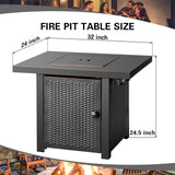 Fire Pit with Grill for Outside Wood Burning