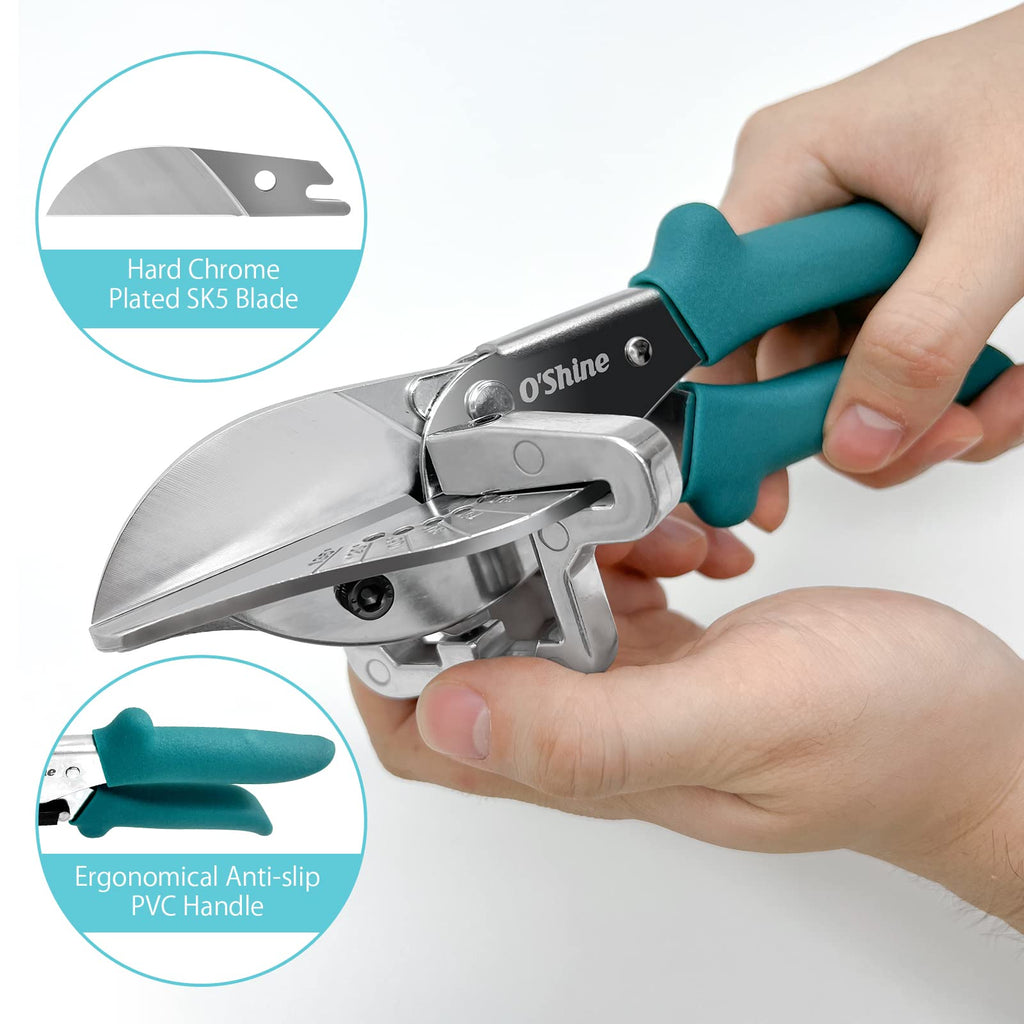 Miter Shears for Angular Cutting Molding Crafting,Shoe Molding Cutter Tool,45-135 Degree Multi Angle Trim Cutter Hand