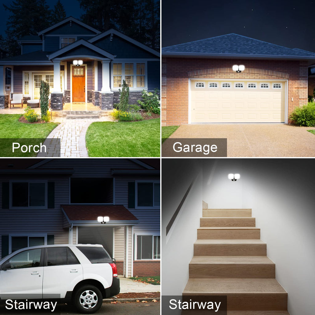 Battery Powered Motion Sensor Security Light, 5000K High Brightness, 6 -Month Battery Life, No Wiring