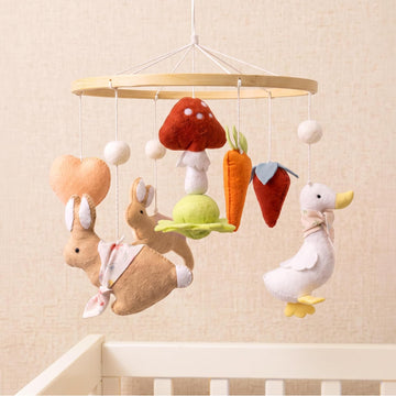 Baby Crib Mobile Mushroom Bunny Goose Nursery Decor