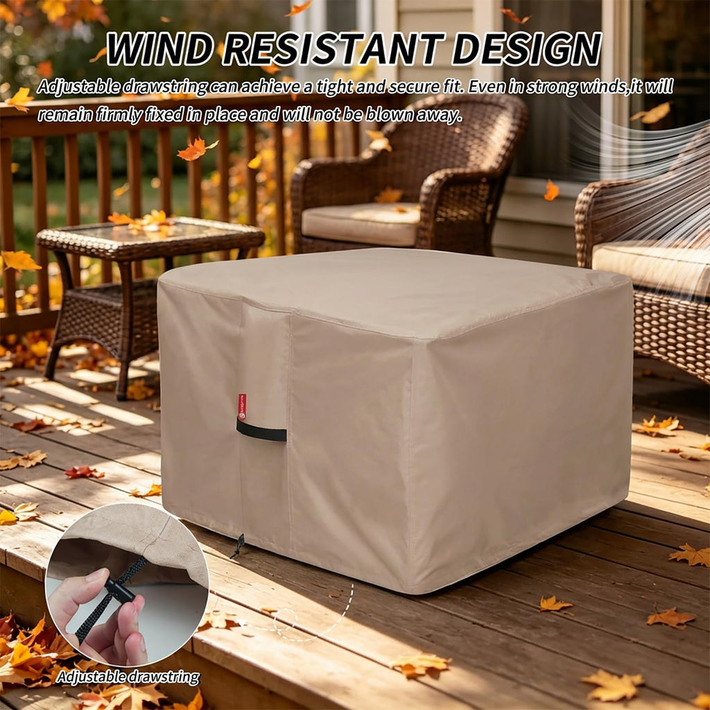 [2026 Upgraded] Fire Pit Cover Square 28" Lx28 Wx25 H, Waterproof