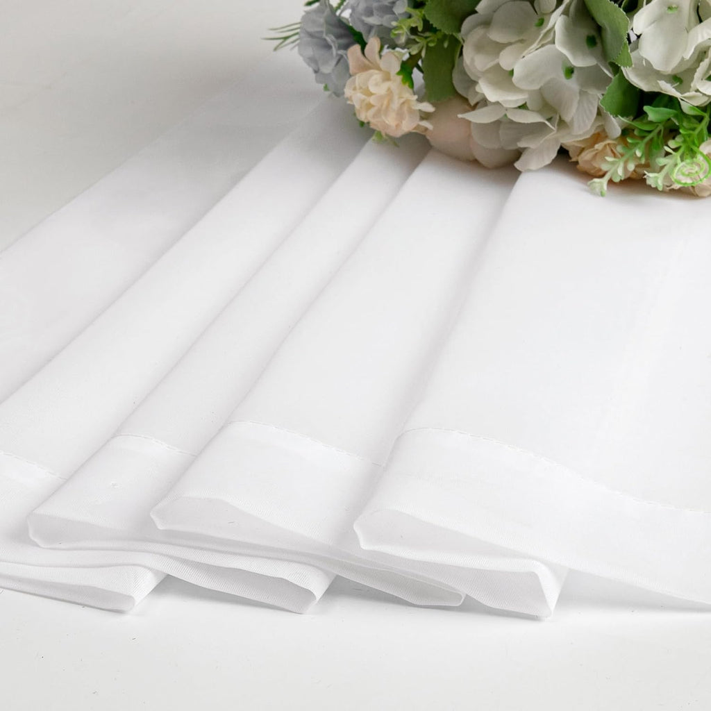 Sheer White Valances for Windows 2 Pack, Small Window Curtains for Living Room Bathroom Cafe Laundry Basement, Modern