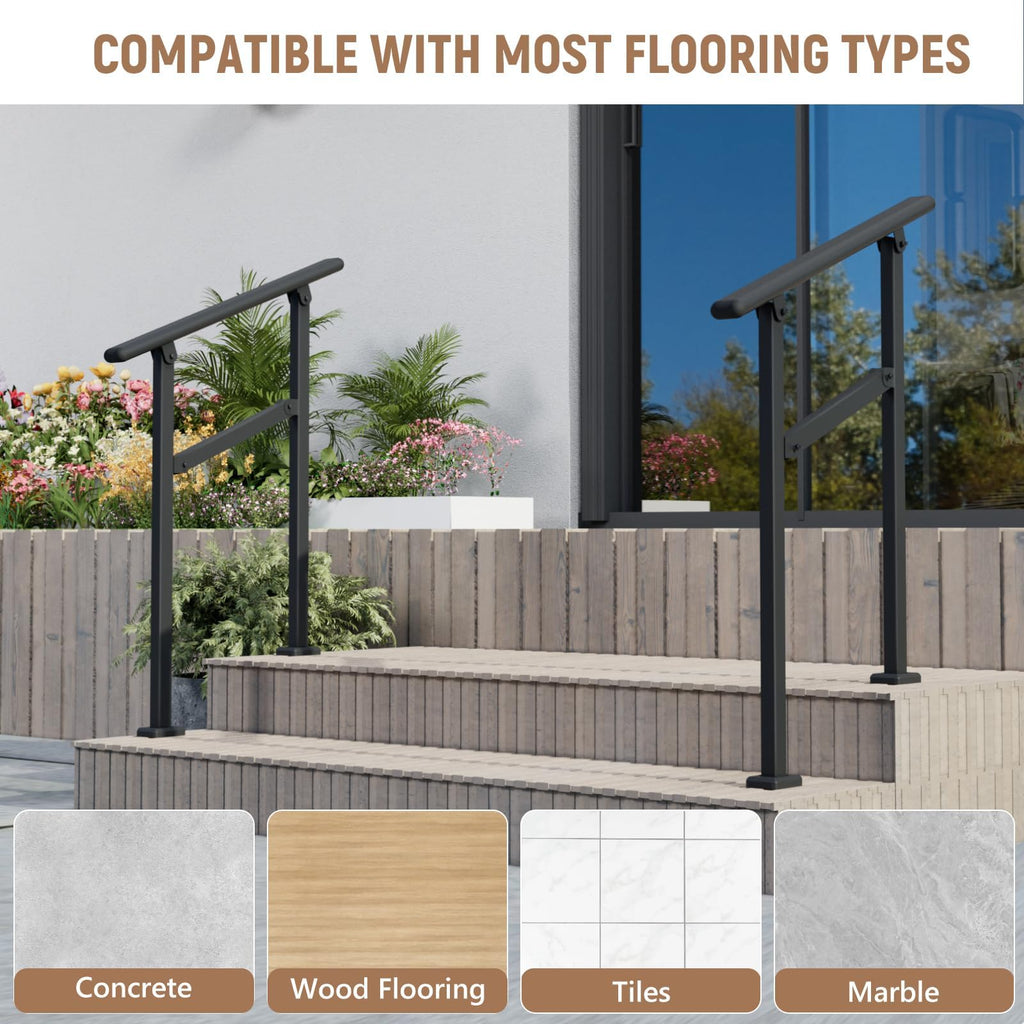 Hand Rails for Outdoor Steps 1-2 Step