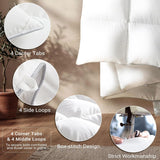 Feather Down Fiber Comforters King Fluffy All Season Duvet Insert Soft Breathable Bedding Comforter 