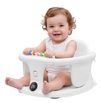 Bath Seat 6+ Months with Temp Display Non-Slip Suction Base Tub Seat