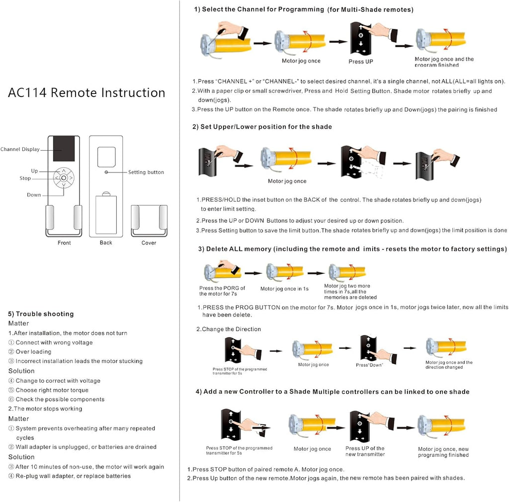 1 Channel Blinds Controller for Motorized Roller Shades and Blinds