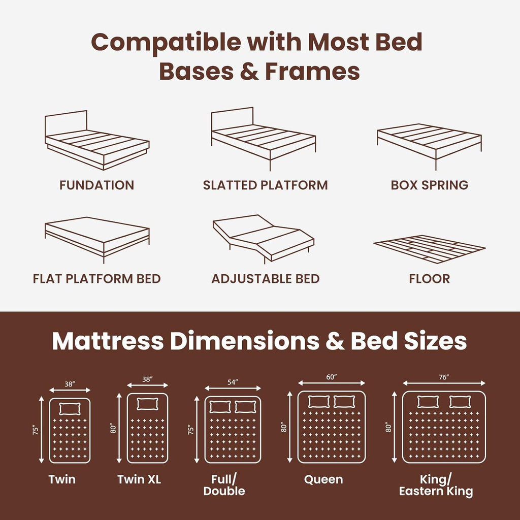 Firm Queen Mattress - 14 Inch Memory Foam Mattress for Spinal Alignment | Cooling Gel-Infused for Chronic Pain &
