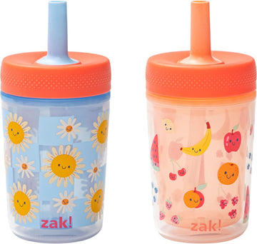 Daisies-Happy Fruit Capri 9oz Leak-Proof Toddler Cups, Pack