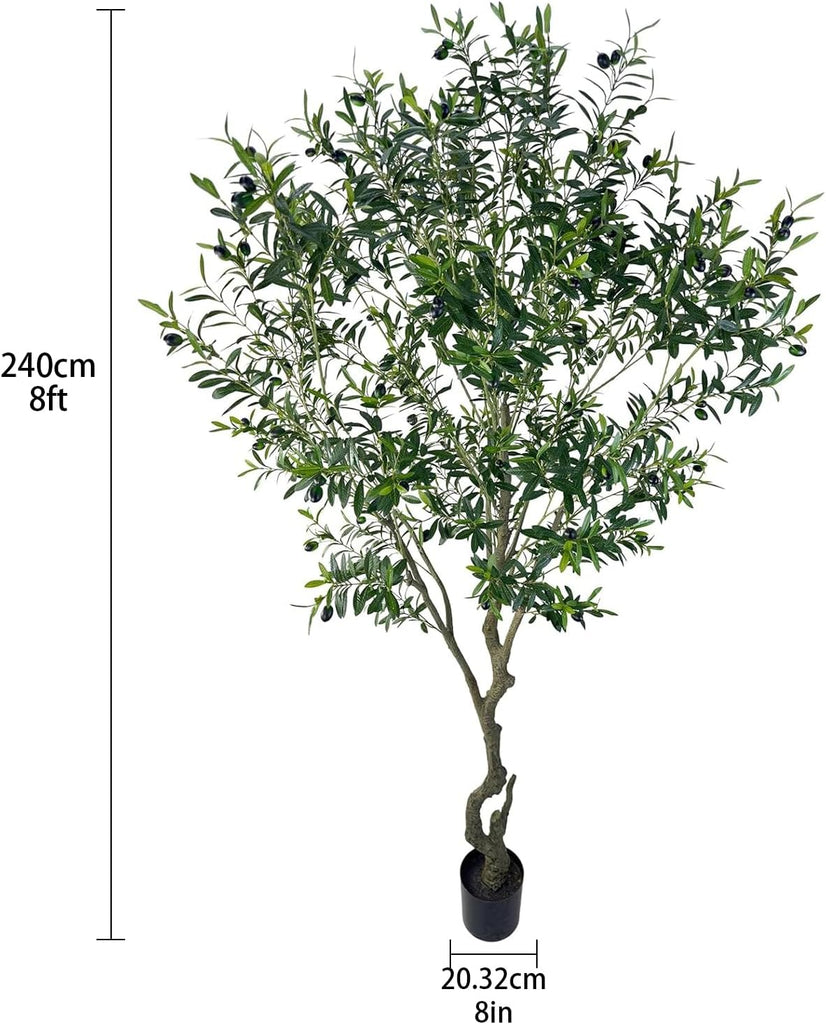8ft Artificial Olive Tree Potted Plant