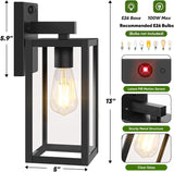 Upgraded Motion Sensor Outdoor Wall Light, 13” Dusk to Dawn Porch Light Outdoor Wall Sconce Lantern