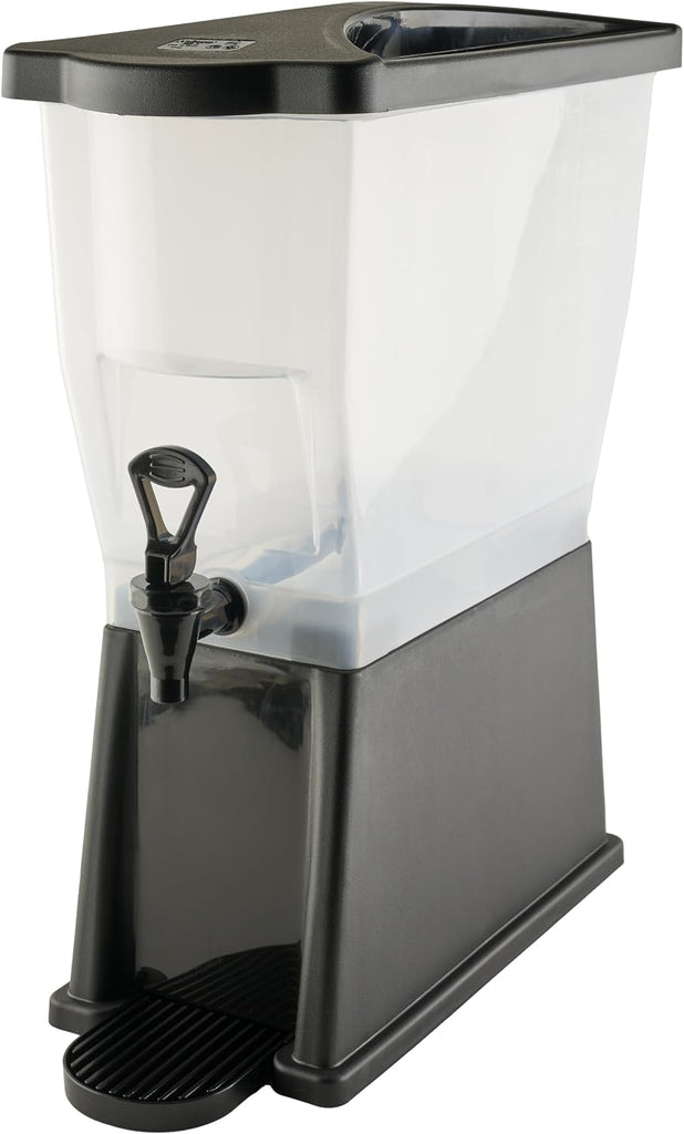 3 Gallon Slim Plastic Beverage Dispenser with Base