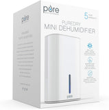 PureDry Mini Dehumidifier - 27oz Compact Water Tank Eliminates 300ml/day of Excess Moisture from Closets, Bathrooms