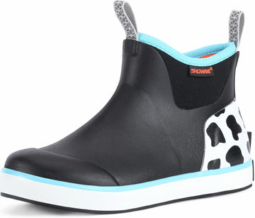 Kid's Deck Boots Ankle Rain Boots Girls Boys Waterproof Rubber Boot