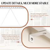 Full Loft Bed with Desk, Metal Frame with 2 Side Ladders, Storage Shelves, Safety Guardrail