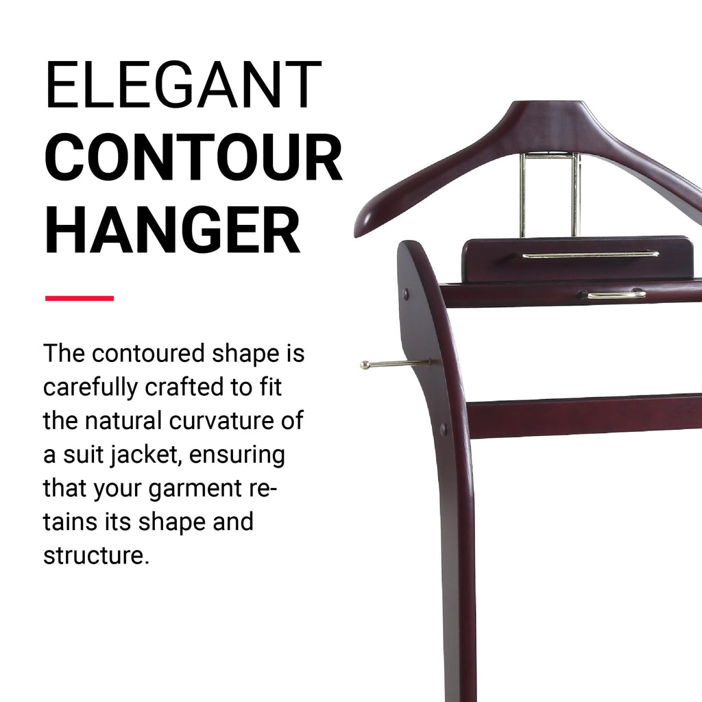 Products - Windsor Executive Wardrobe Valet, Mens Valet Stand, Accessory & Clothes Organizer (Mahogany)