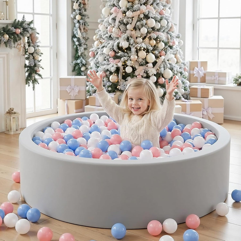 Foam Ball Pit, Ball Pit for Toddlers, Gray, NO Balls