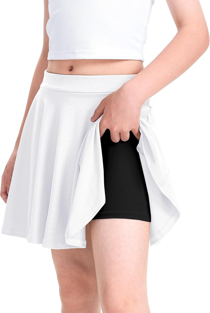 Girls Bike Shorts Kids Cartwheel Biker Under Dress Shorts 4 Pack