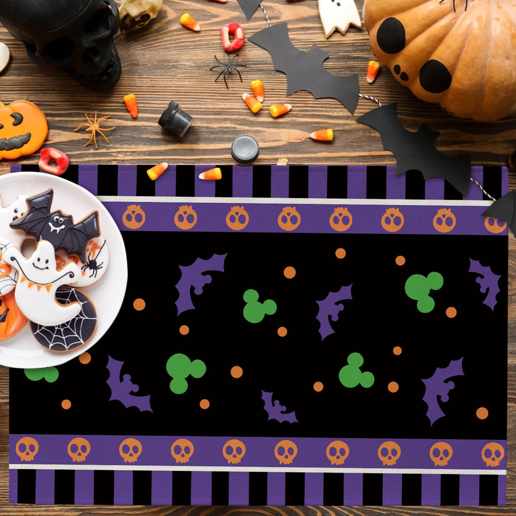 Purple Halloween Placemats Set of 4