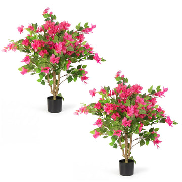 3FT Artificial Bougainvillea Tree, Faux Bougainvillea for Indoor Outdoor Decor, Lifelike Bougainvillea Artificial