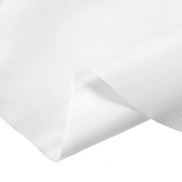 Outdoor Fabric by the Yard - White Ripstop Fabric - Water Repellent, Lightweight Polyester Fabric for Sewing, Covers