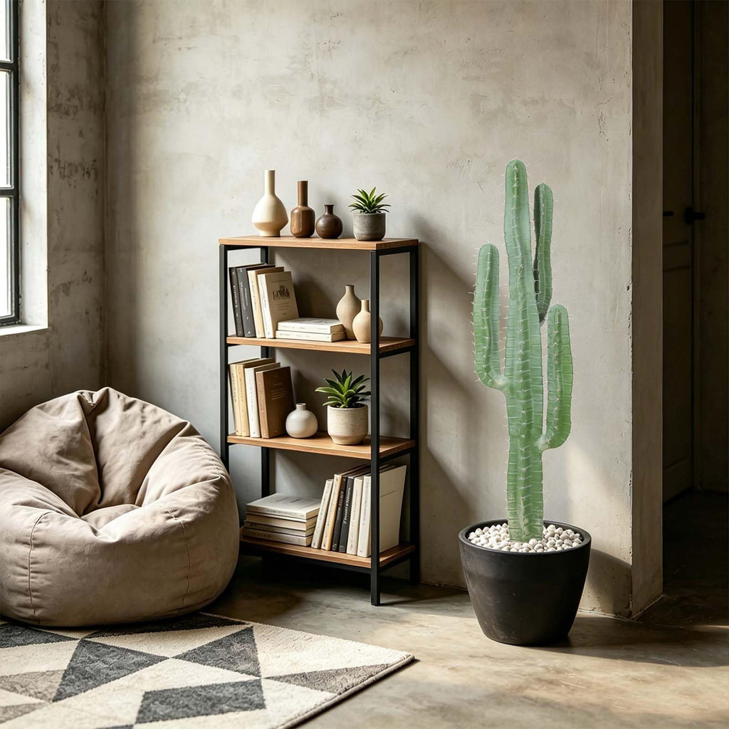 Artificial Cactus 39 INCH Tall Fake Cactus Plants Faux Cacti Saguaro with Planter for Indoor Outdoor Home Office Shop
