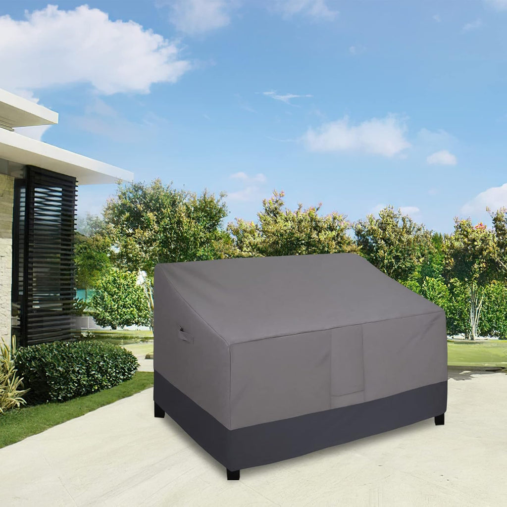 Heavy Duty Outdoor Loveseat Cover, 58Wx32.5Dx31H inch | Waterproof Durable 2-Seater Patio Couch Cover, Windproof