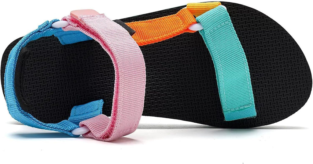 Kids Sandals Boys Girls Lightweight Non-slip Athletic Sandals with Adjustable Webbing for Hiking Walking Beach Water