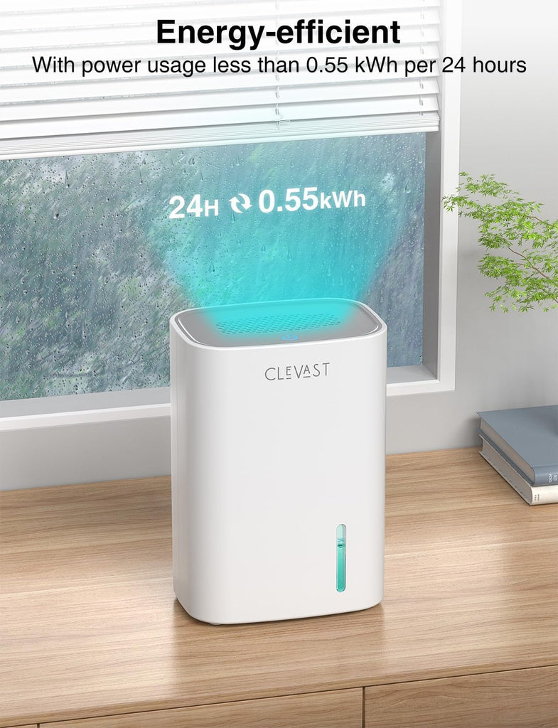 Small Dehumidifier for Home, 30oz Compact Mini Dehumidifier with Auto Shut-Off, Quiet 24dB Portable Air Dehumidifier
