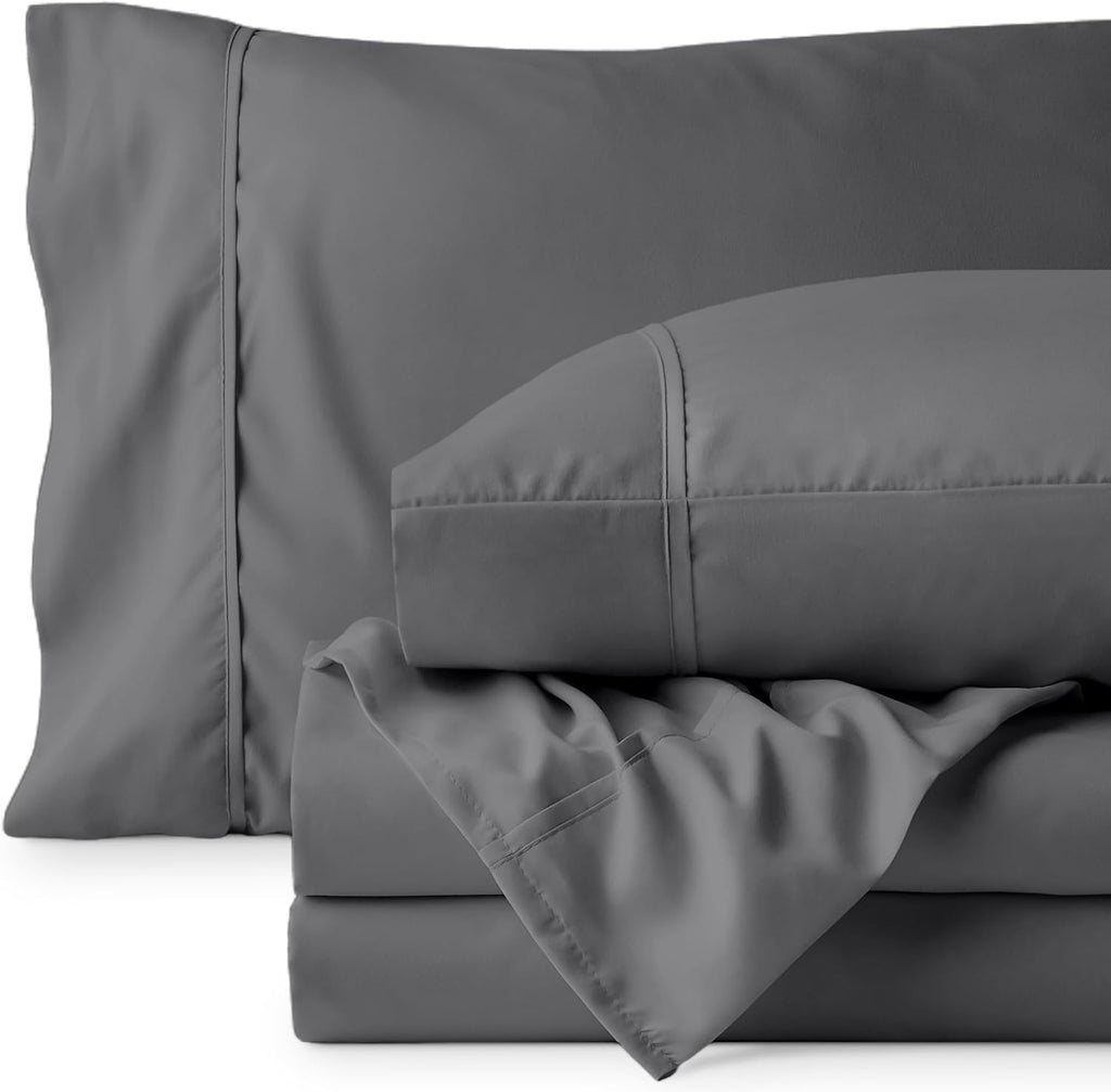King Sheet Set - 1800 Ultra-Soft Microfiber King Bed Sheets - Double Brushed - Deep Pockets - Easy Fit - 4 Piece Set