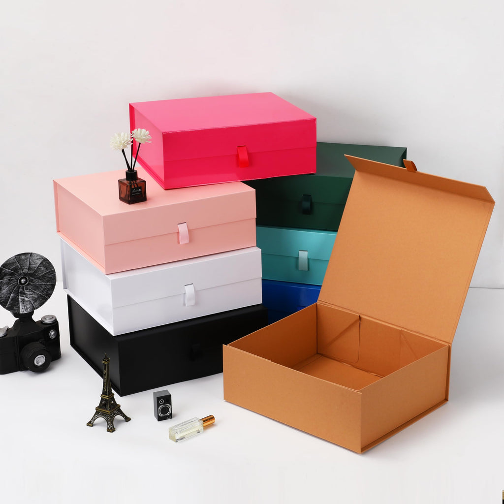 Extra large gift box, 16x16x6 inch white gift boxes with Lids for Presents, magnetic gift box for bridesmaid proposal
