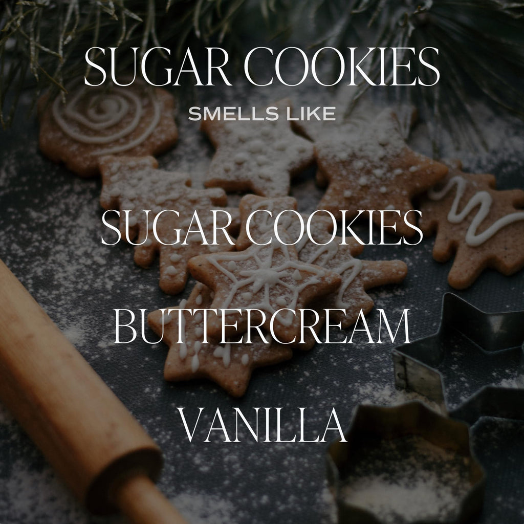 Sugar Cookies Candle, 9oz Clear Jar, Christmas Scent