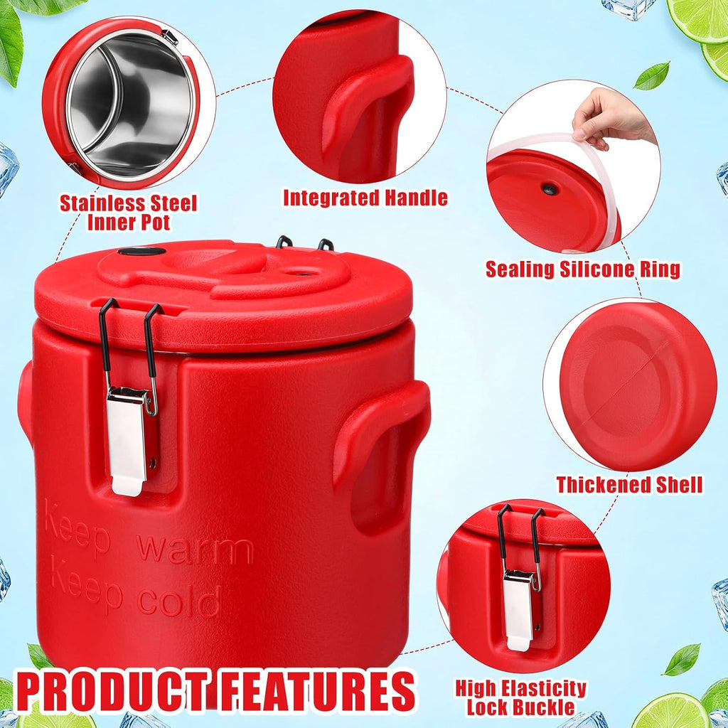 10l Large Insulated Ice Bucket with Lid and Scoop, Double-wall