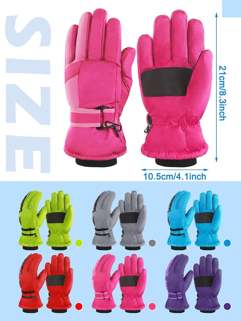 Kids Winter Snow Ski Waterproof Gloves Warm Windproof Outdoor Sports Anti Water Ice Skating Gloves for Girls Boys