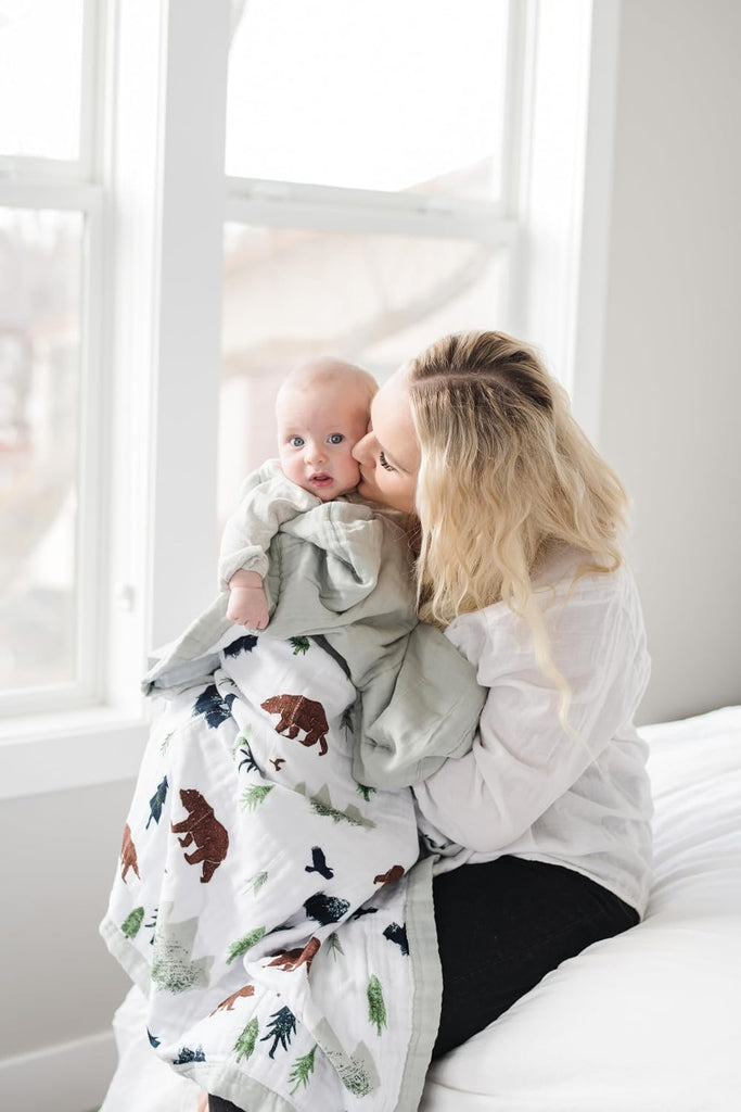 Muslin Baby Blanket | Breathable, Ultra-Soft Muslin Quilt | Perfect Receiving Blankets for Boys & Girls | Yosemite