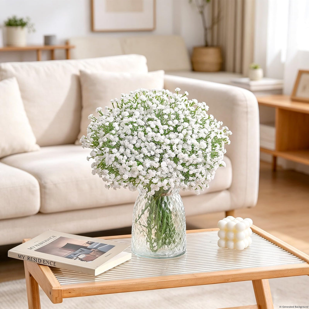 100 Baby Breath Flowers Artificial Bulk, 21" Babys Breath Artificial Flower