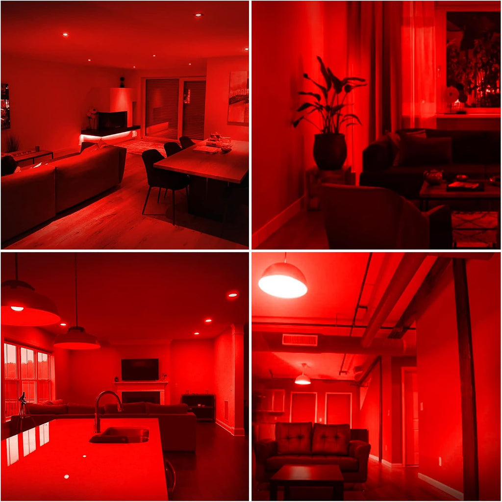 G45 LED Red Light Bulb 15W Equivalent 1W, 150LM Mini Edison E26 Base Bulb