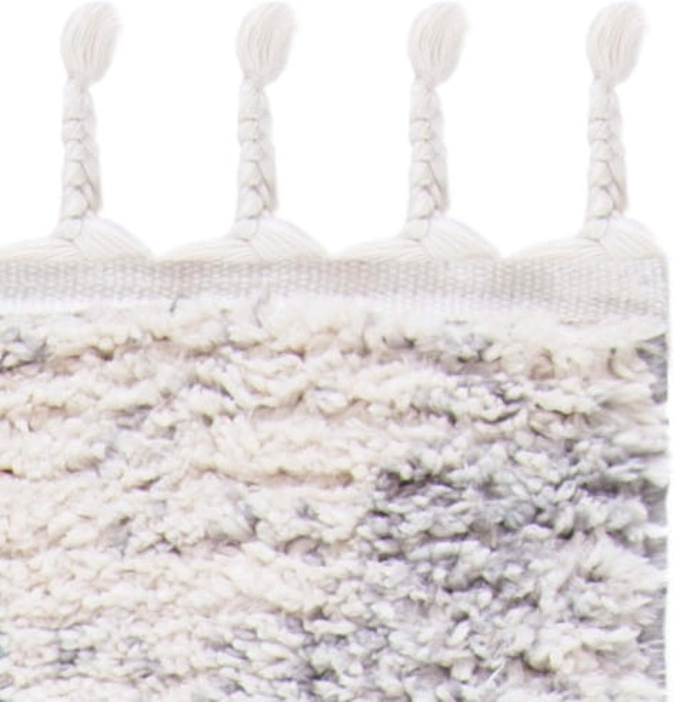 Morocco Collection Accent Rug, Ivory & Multi, Moroccan Boho Tribal Design, Non-Shedding & Easy Care, Ideal